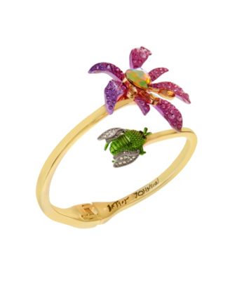 Браслет Betsey Johnson из искусственного камня Garden Glam Iris Bangle