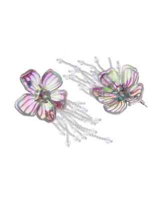 Бетси Джонсон Искусственного Камня, Сад Глэм Цветок Бахрома Серьги