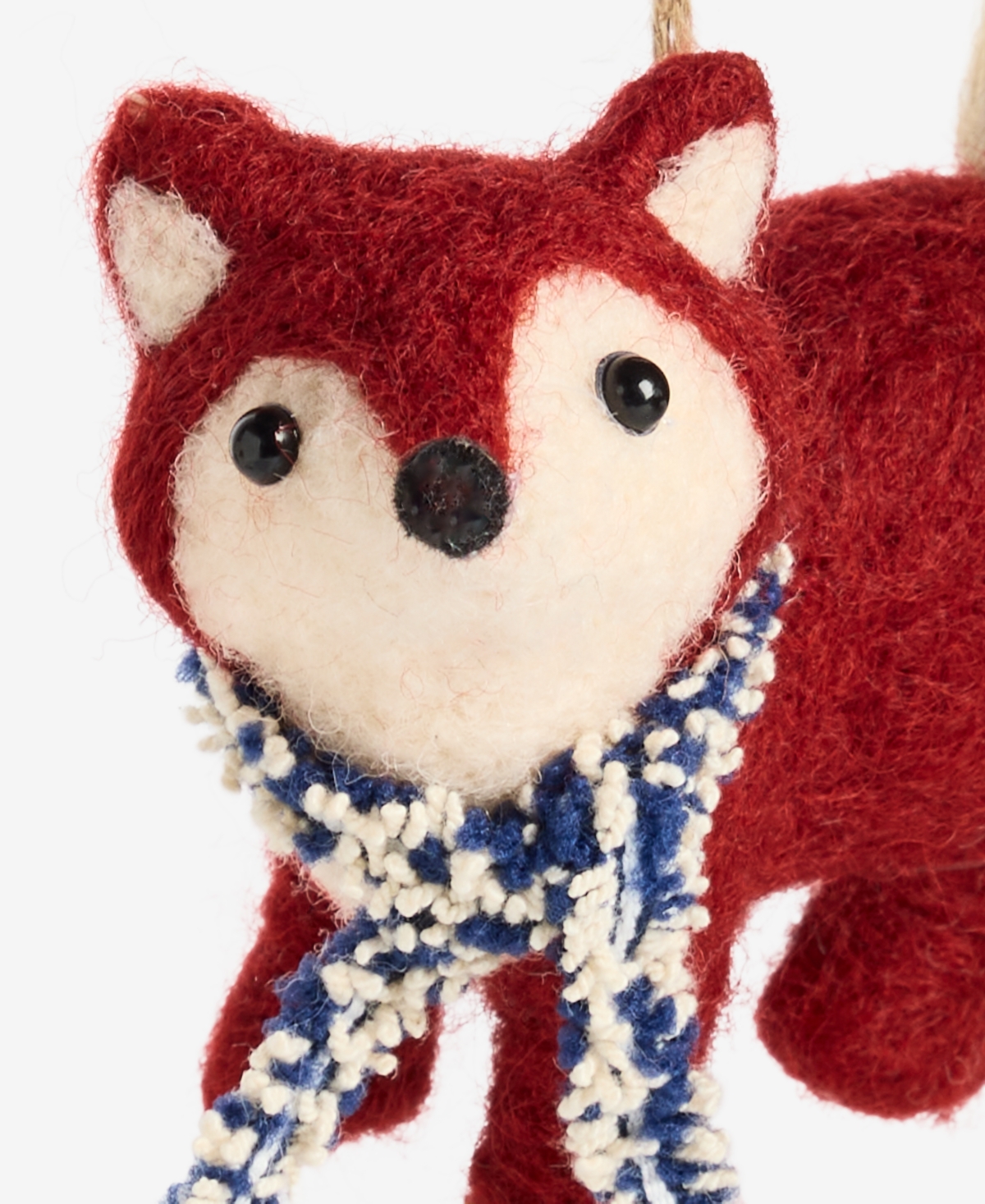 Holiday Lane Tiny Tidings Felted Fox Ornament, Macy's Exclusive In Red