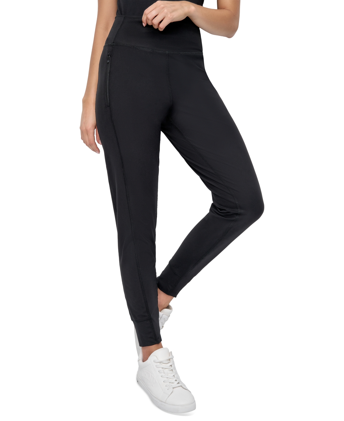 Sport Women's Balance Zip-Pocket Compression Joggers - Black