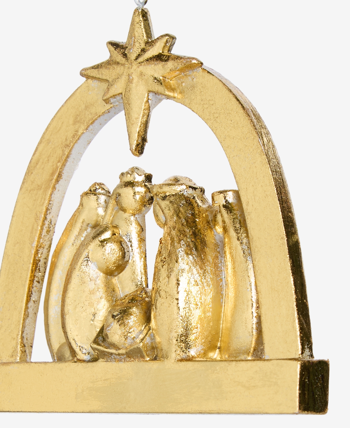 Holiday Lane Blessed Arched Nativity Scene Ornament, Macy's Exclusive In Gold