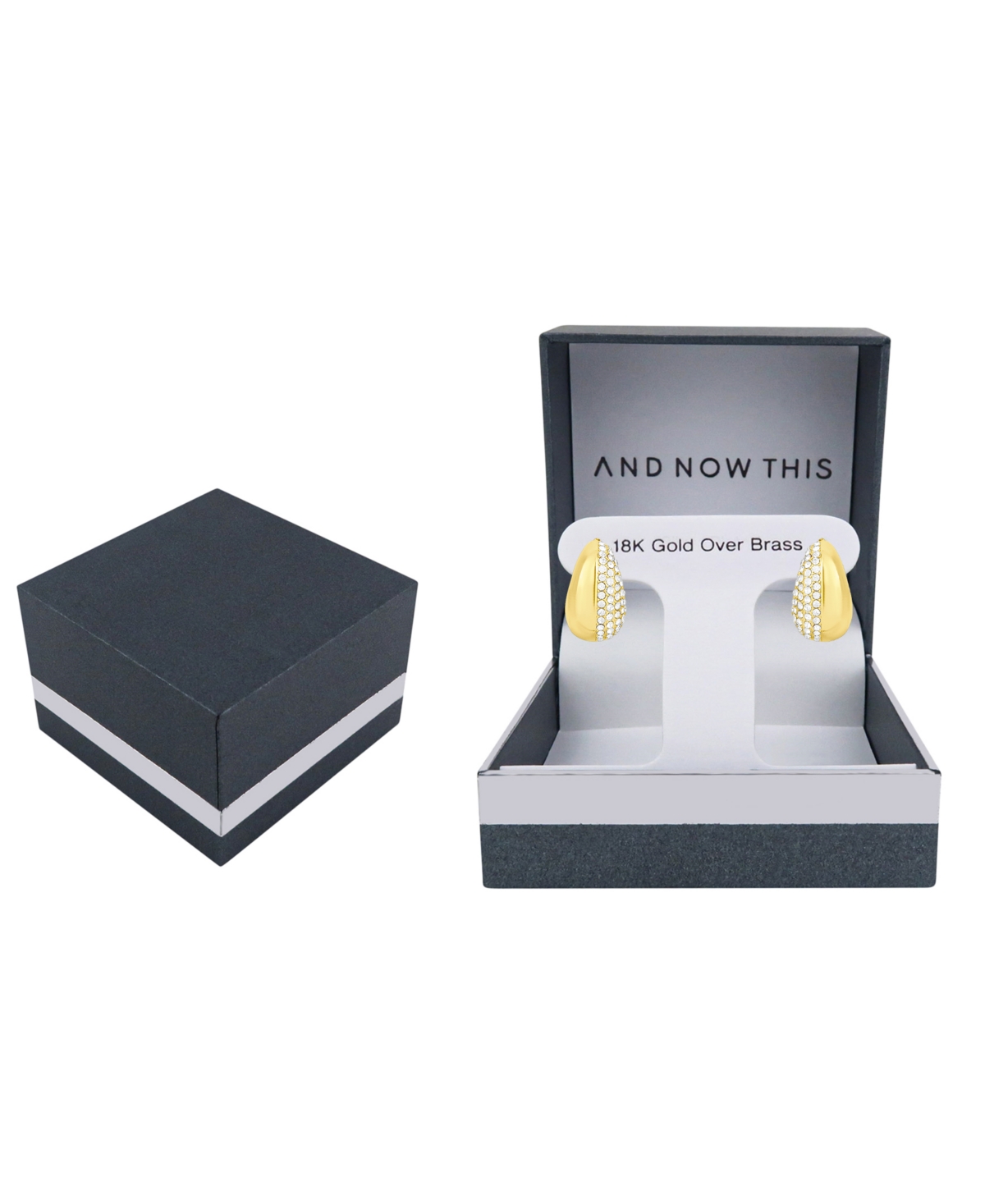 And Now This Crystal Chili Pepper Post Earrings In Gold