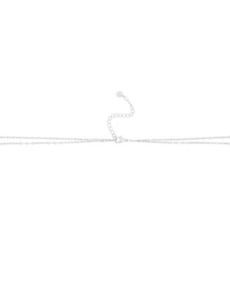 Cubic Zirconia Double Layer Y Necklace