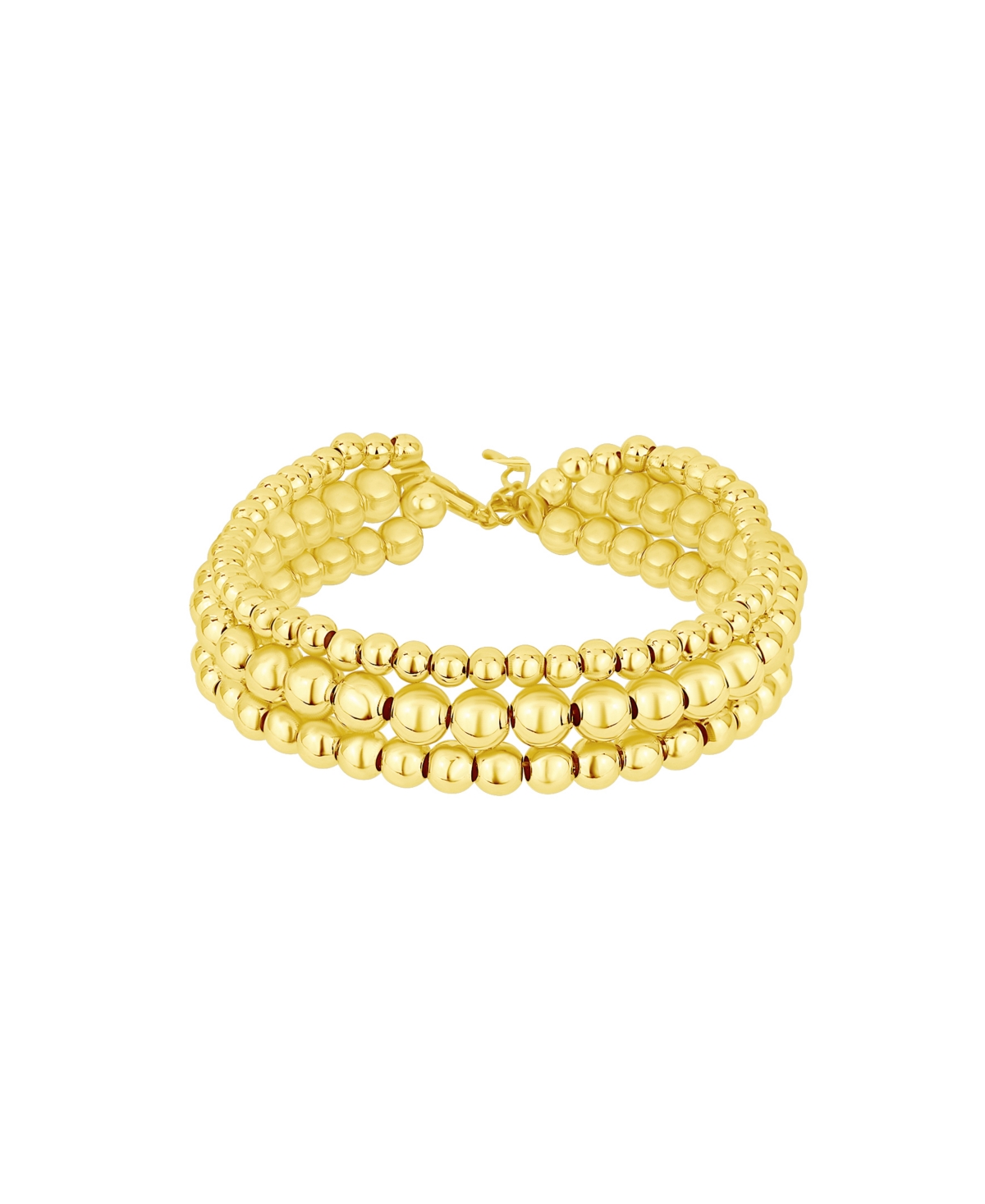 And Now This Triple Row Bead Bracelet In Gold