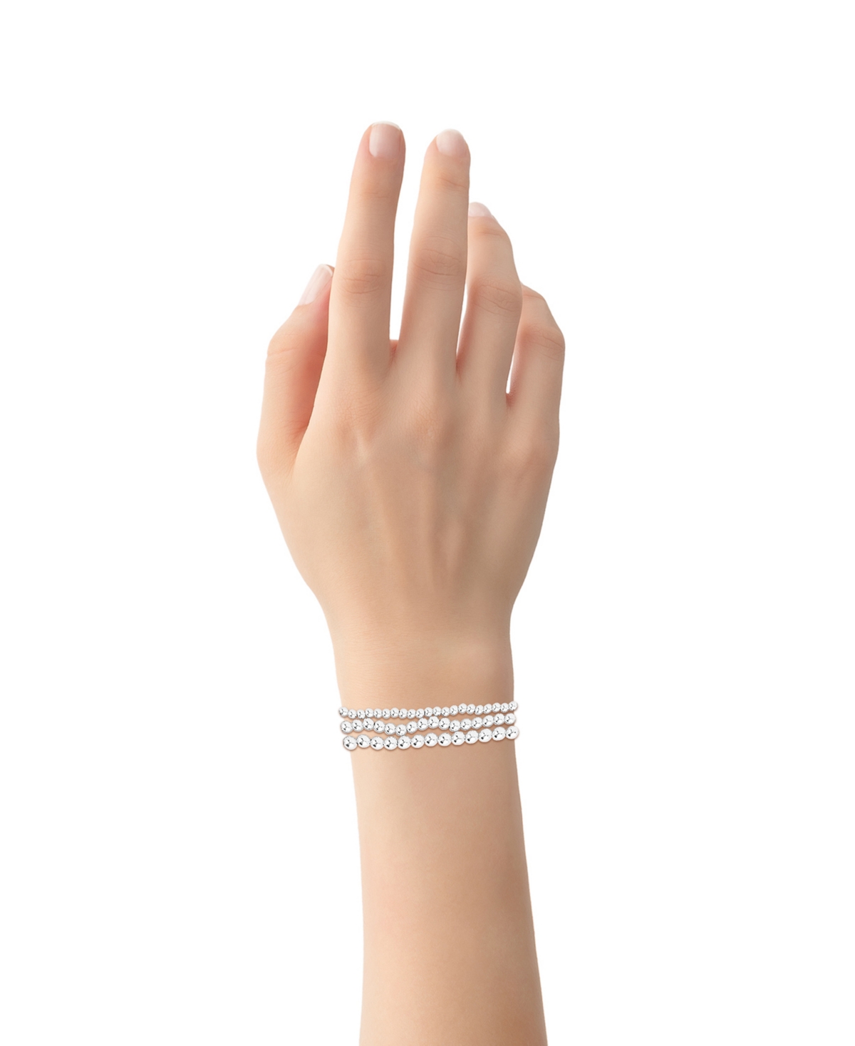 And Now This Triple Row Bead Bracelet In Silver