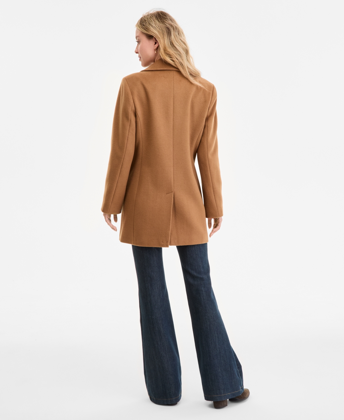 Michael Kors Michael  Women's Collared Button-front Coat In Brown