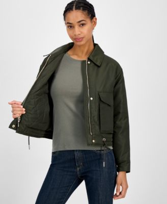 MICHAEL Women's Reversible Bomber Barn Jacket