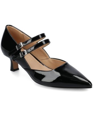 Women's Carnation Pointed Toe Mary Jane Pumps