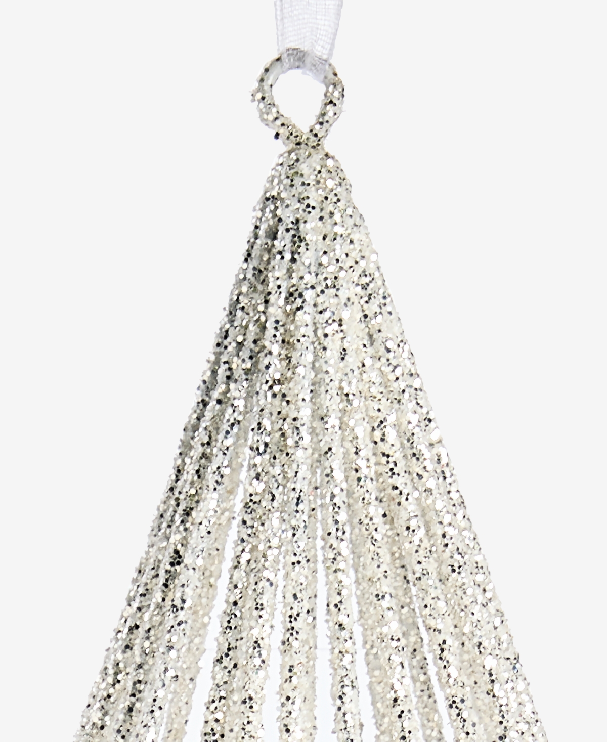 Holiday Lane Gilded Glamour Iron Glitter Drop Ornament, Macy's Exclusive In Transparent