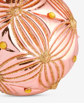 Glitter Texture Glass Ball Ornament, Macy's Exclusive