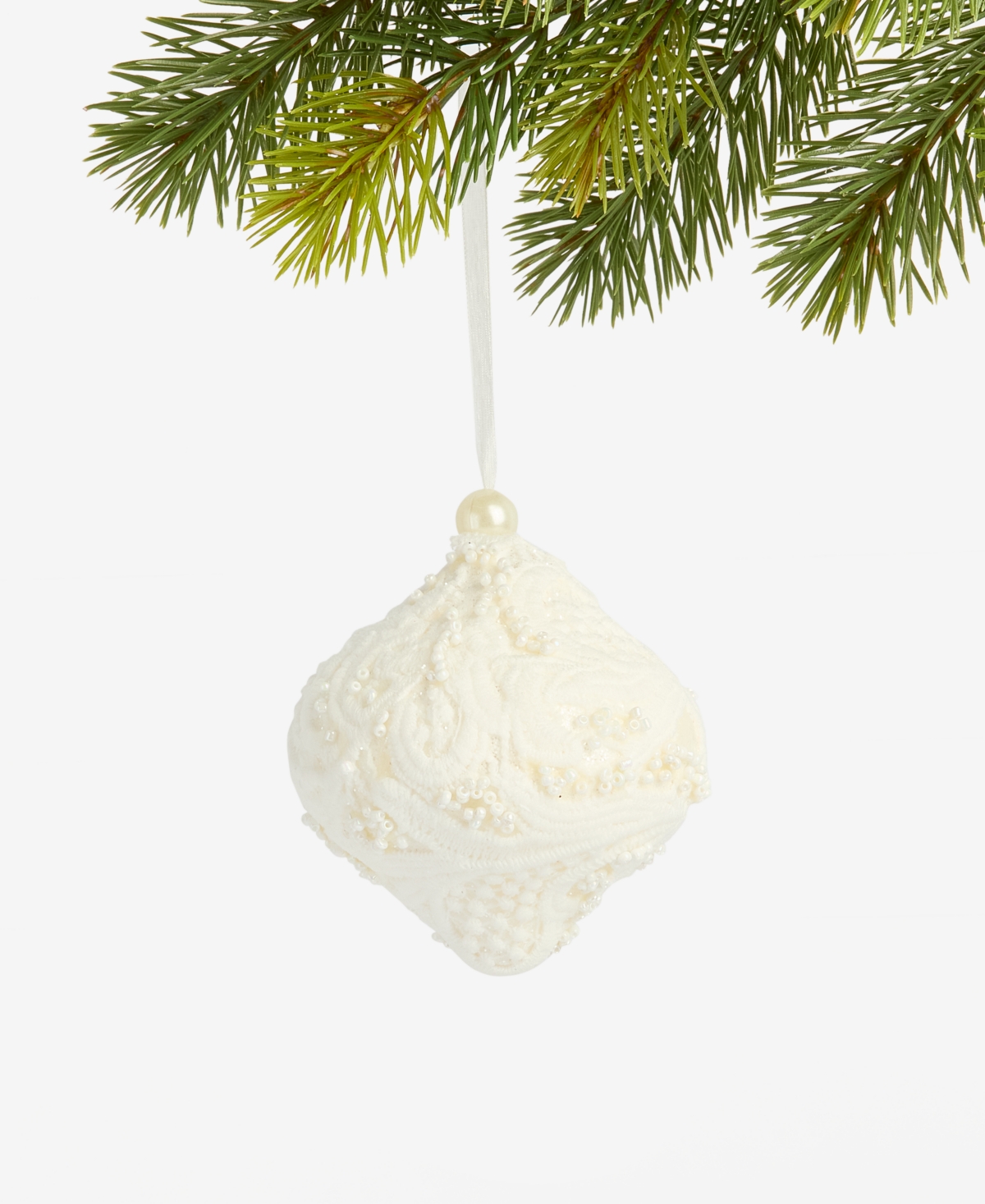 Holiday Lane Iced Delight White Onion Ornament, Macy's Exclusive In Multi