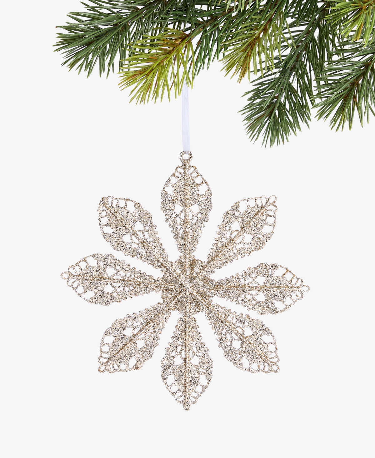 Holiday Lane Jeweled Classics Iron Snowflake Ornament, Macy's Exclusive In Transparent