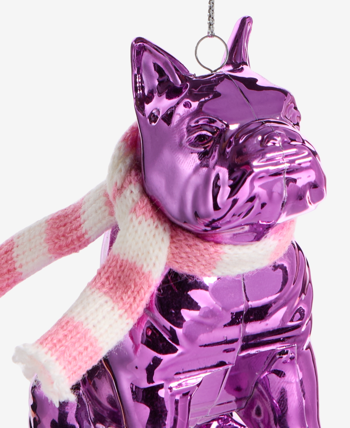 Holiday Lane Eclectic Charm Pink Glitter Dog Ornament, Macy's Exclusive In Purple