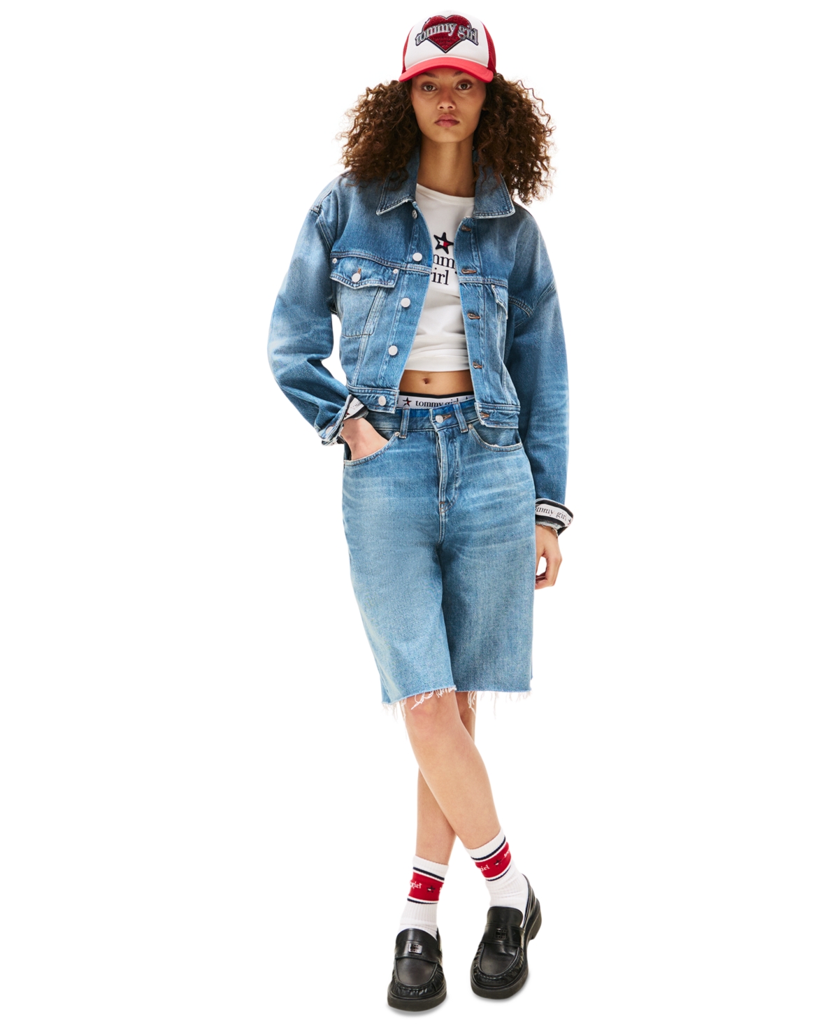 Tommy Jeans Tommy Girl Women's Oversized Cropped Trucker Jacket