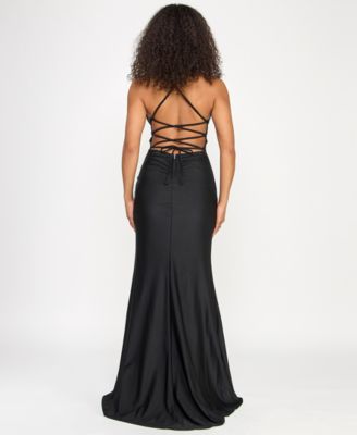 Juniors' Sleeveless Lace-Up-Back Gown, Created for Macy's