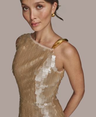 Women's Sequin Sleeveless Evening Gown