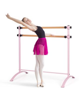 Portable Freestanding Double Ballet Barre for Home Dance and Stretching