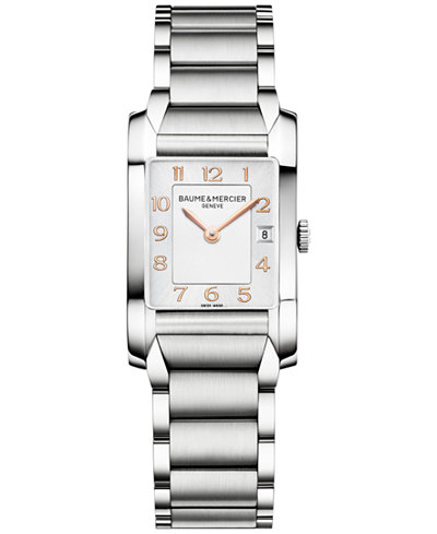 Baume & Mercier Women's Swiss Hampton Stainless Steel Bracelet Watch 35x22mm M0A10049