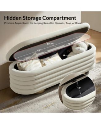 Rupert Bench with Gold-finished Metal Legs