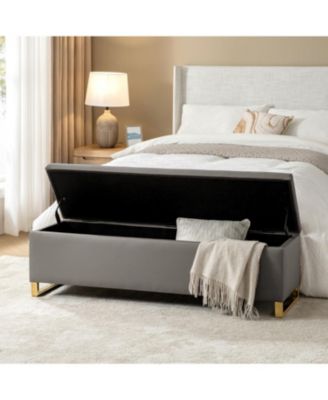 Flora Modern 60" Wide Storage Bench with Two Ottomans