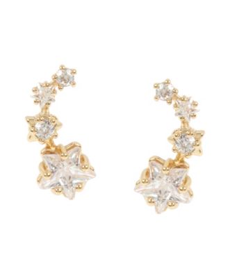 Серьги Betsey Johnson с кубическим цирконием и падающей звездой Crawlers