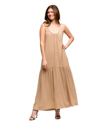 Women's Lightweight Spaghetti Strap Pocket Maxi Dress