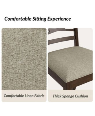 Set of 2 Solid Wood Felix Transitional  Dining Chair