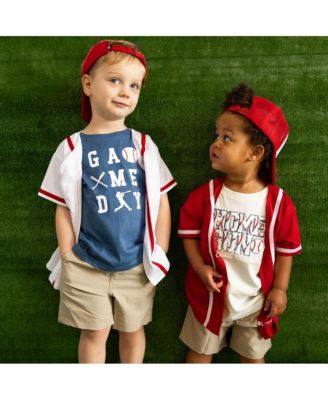 Toddler Boys Home Run Patch Short Sleeve T-Shirt