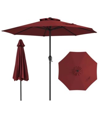 Outdoor Patio Umbrella Modern Table Umbrella w/8 Heavy Duty Ribs Sun-proof