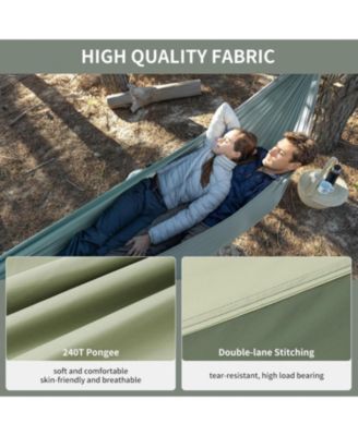 Swing Hammock 1-Person Camping Hammock Sturdy Portable Durable Swing 180kg Load Capacity for Outdoor, Trekking, Travelling, Garden