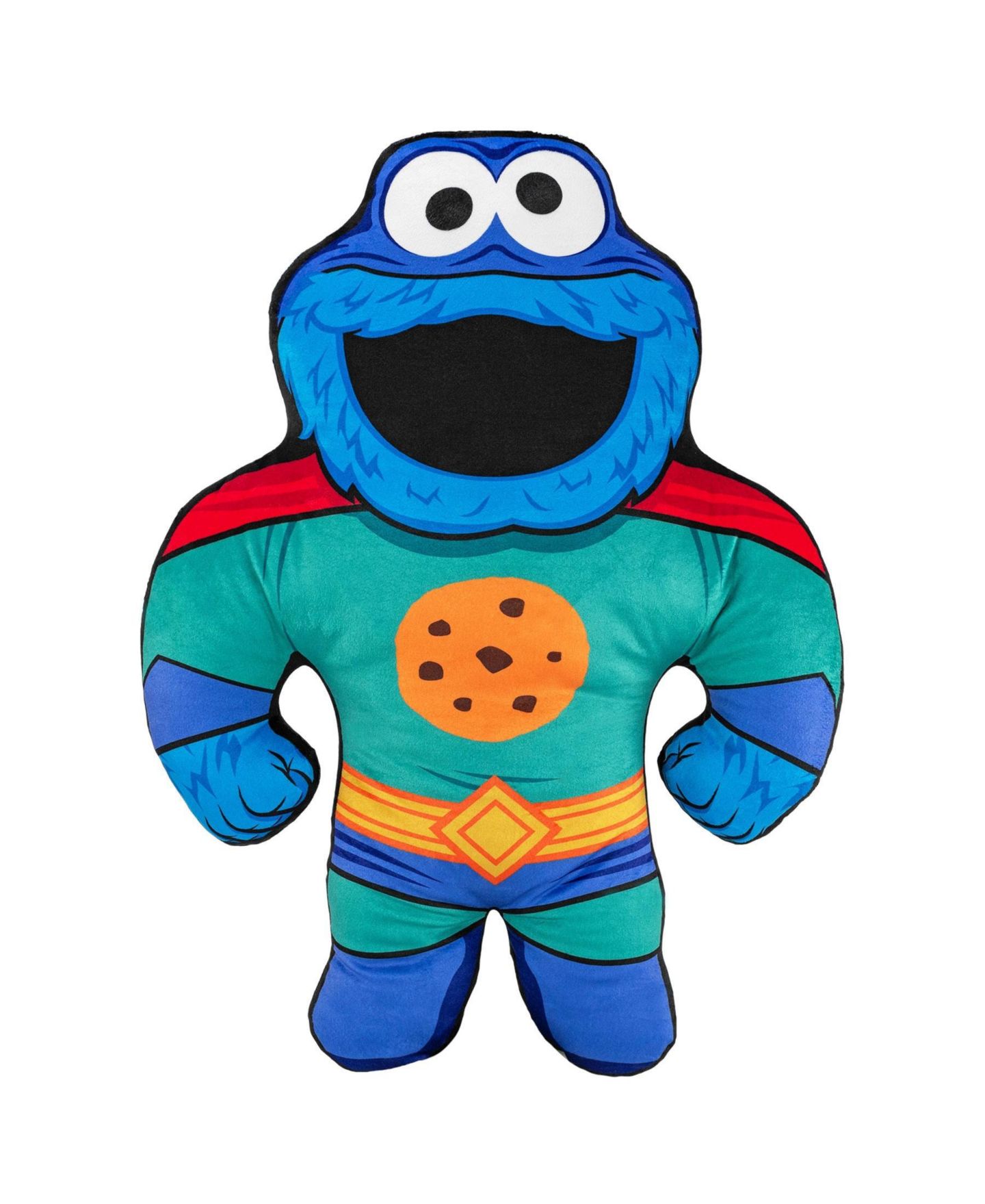 Детская мягкая игрушка Bleacher Creatures Cookie Monster Superhero 24" Bleacher Buddy Plush — фото 1