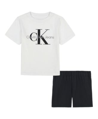 Toddler and Little Boys 2-Piece Classic Logo T-Shirt and Tech Woven Shorts Set
