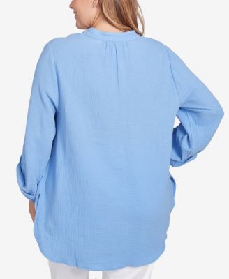 Ruby Rd. Топ от Henley с рукавами большого размера.