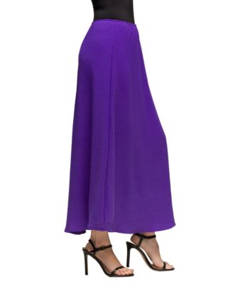 Women's Elastic Waist A Line Maxi Skirt