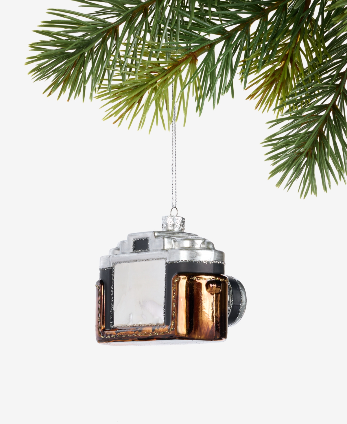 Holiday Lane Eclectic Charm Glass Camera Ornament. Macy's Exclusive In Transparent