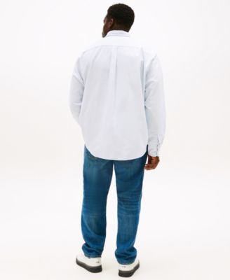 Men's Big & Tall Relaxed Fit Heritage Stripe Long Sleeve Button-Down Oxford Shirt