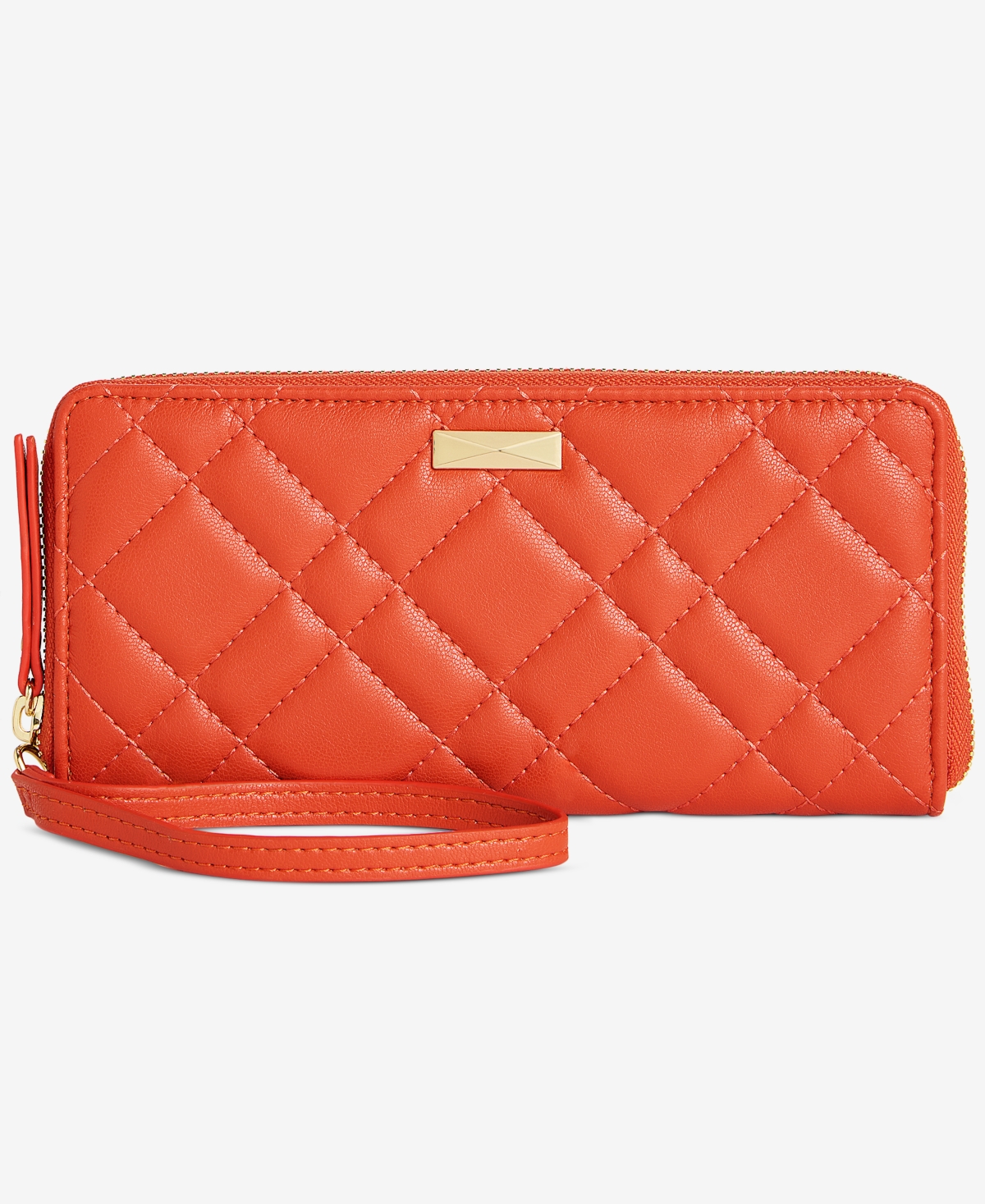 Hazel Zip-Around Quilt Wristlet, Exclusively at Macy's - Paprikash