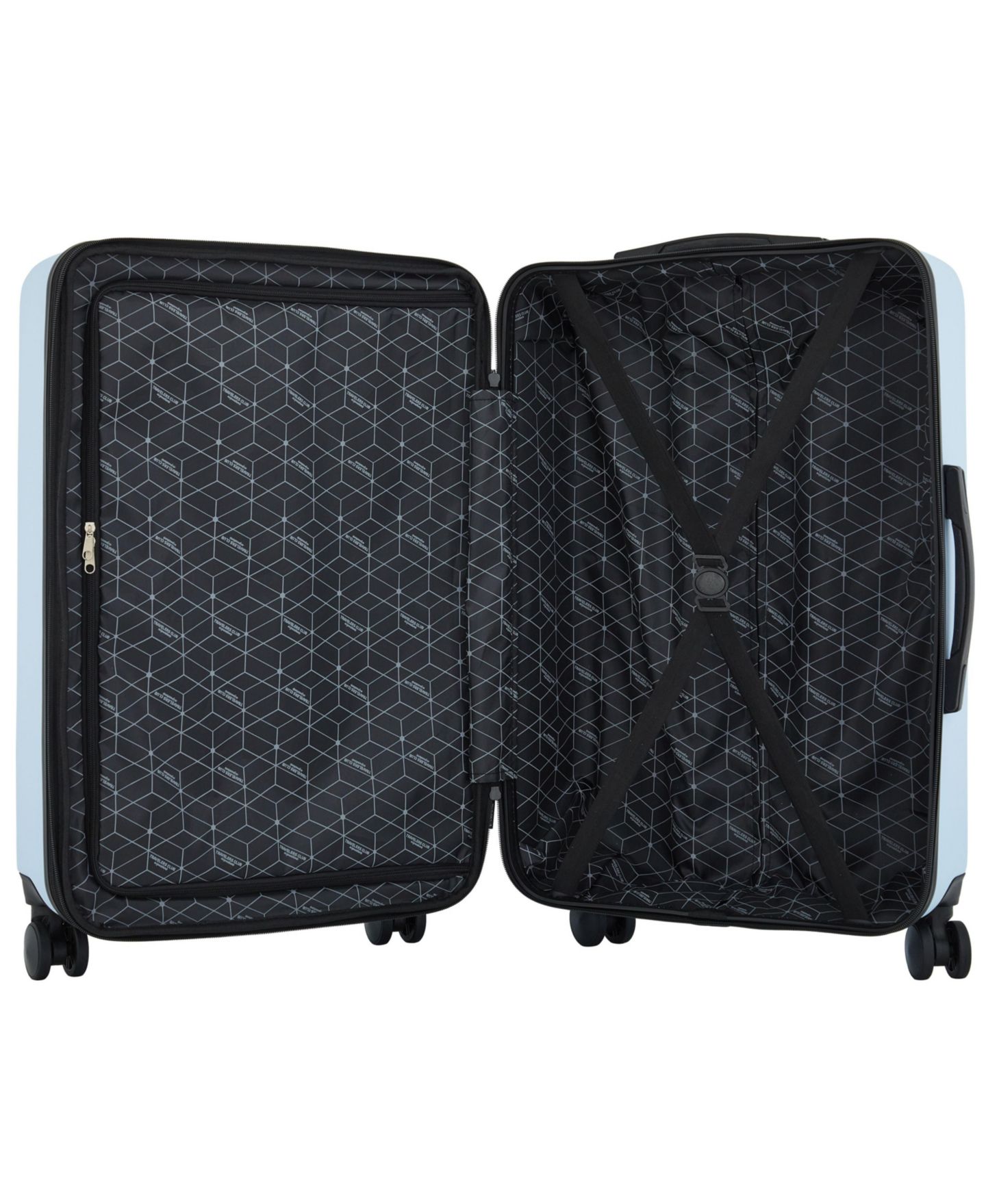 Чемоданы Travelers Club 5-Piece Velocity Expandable Rolling Hardside Luggage Set, цвет: Синий — фото 9