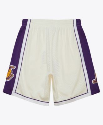 Мужские кремовые шорты Mitchell & Ness Los Angeles Lakers 2009/10 командного цвета Hardwood Classics Swingman от Mitchell & Ness.