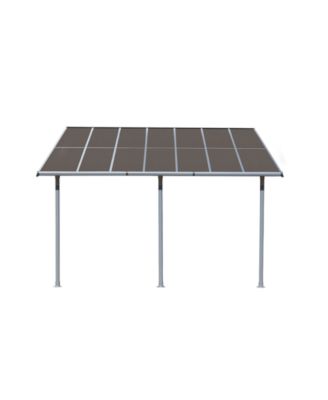 10' x 12.8' Wall Mount Gazebo Outdoor Pergola Polycarbonate Gazebo Panels Canopy