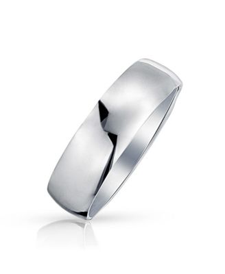 Simple Traditional Dome Promise Band Ring .925 Sterling Silver 7mm Comfort Fit