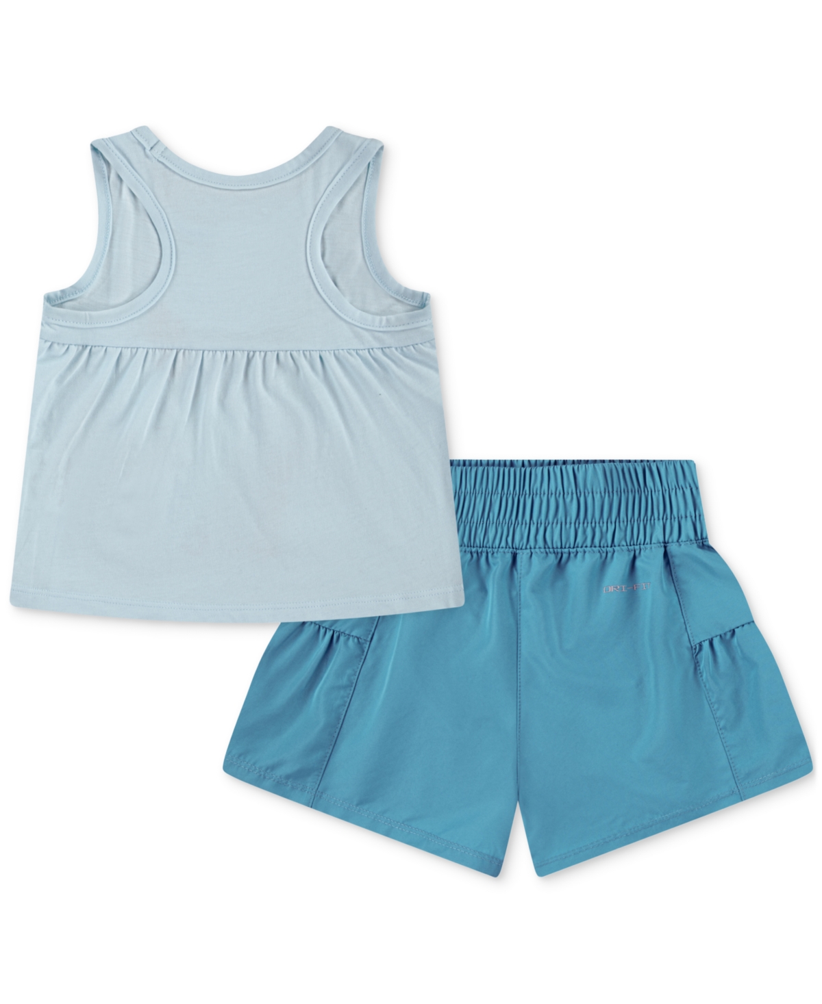 Nike Little Girls Sunny Swoosh Tank Top & Shorts, 2 Piece Set