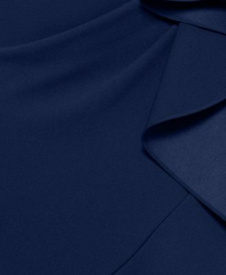 Women's Square-Neck Cascading-Ruffle Gown