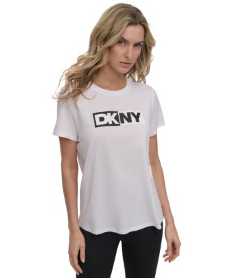 DKNY - Women's Colorblocked-Logo Crewneck T-Shirt