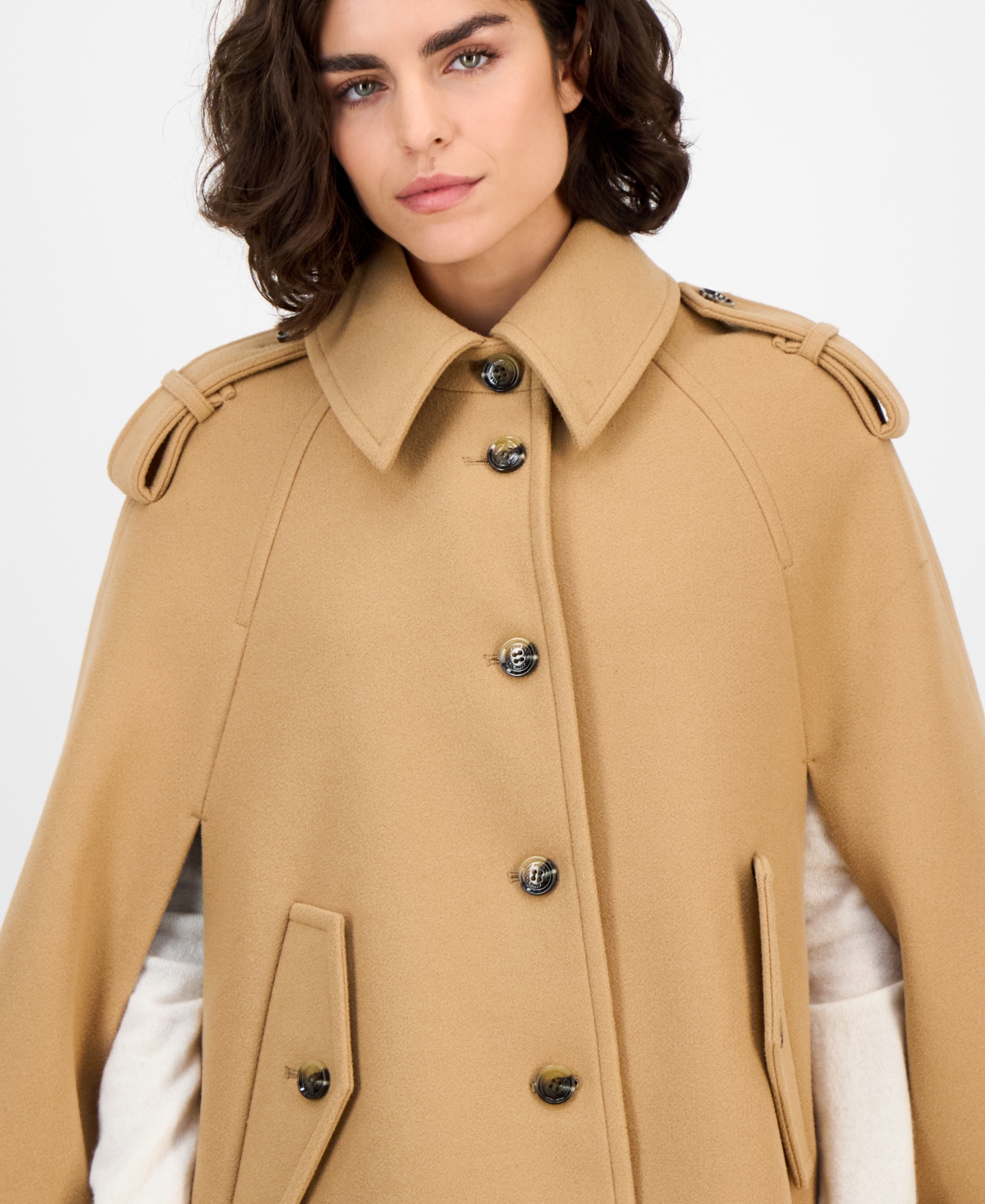 Anne Klein Women's Short Cape Coat