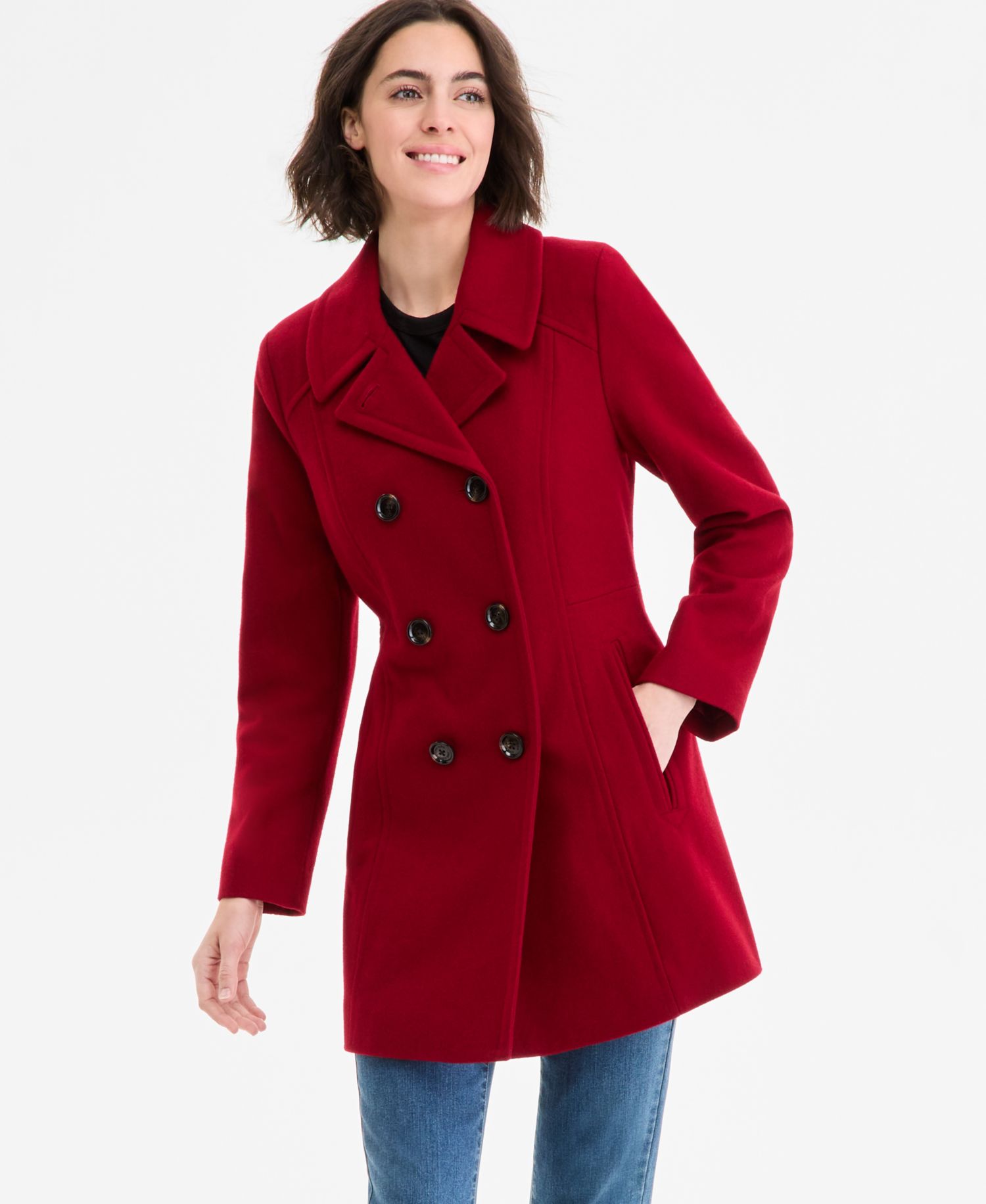 Women's Double-Breasted Peacoat