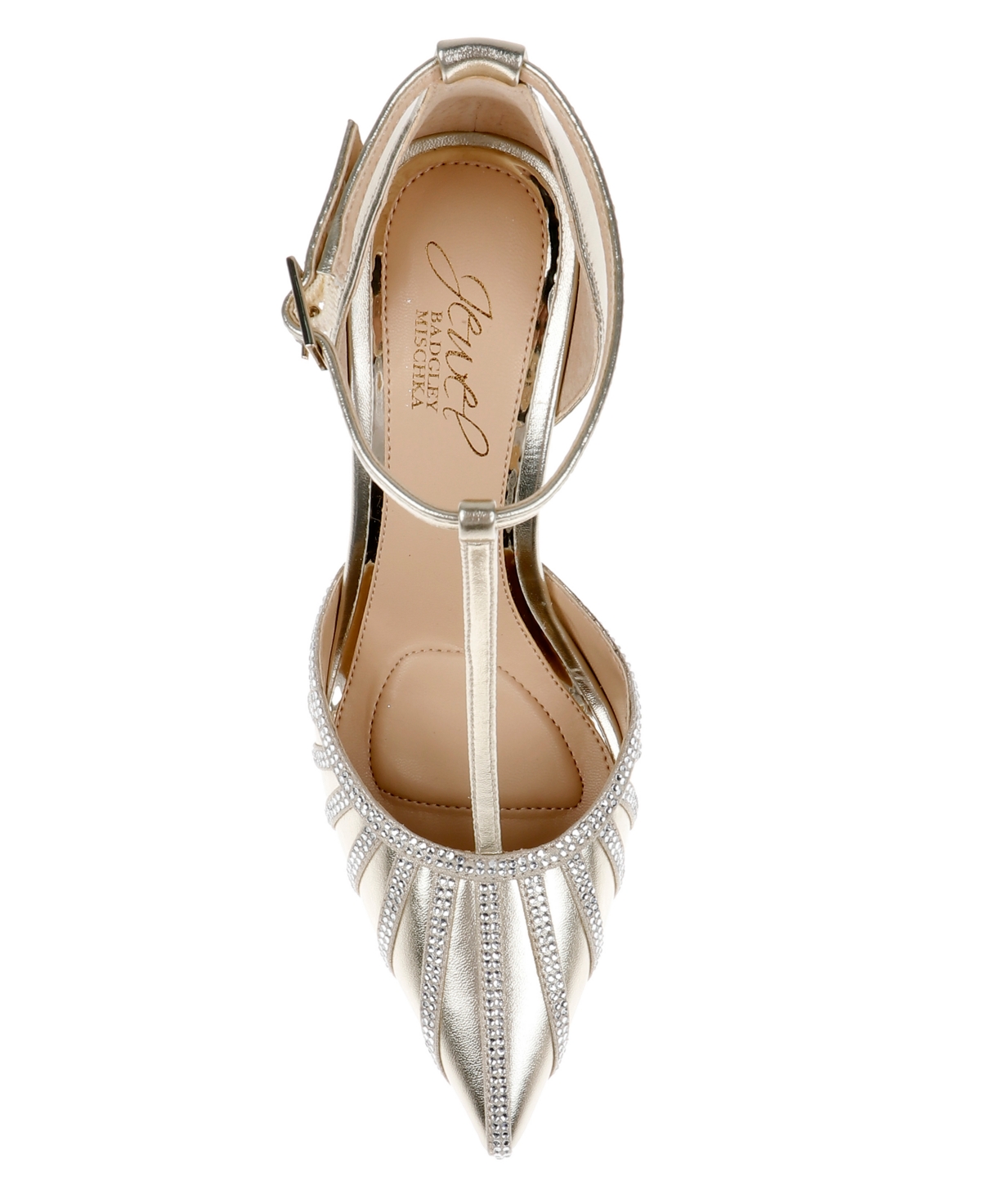 Jewel Badgley Mischka Faithlyn T-strap Pointed Toe Pump In Multi
