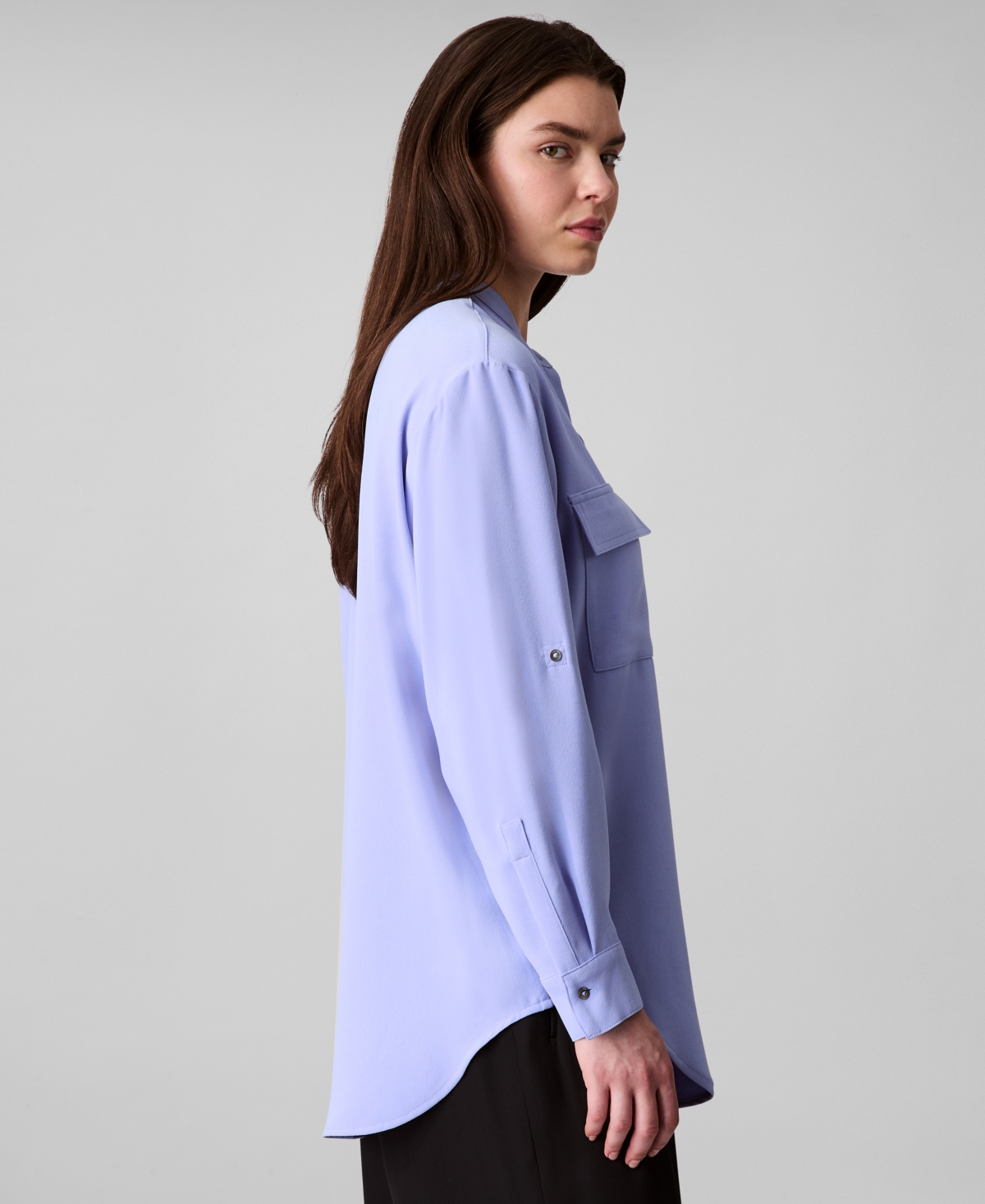 Calvin Klein Women's Crepe Relaxed Button-front Shirt