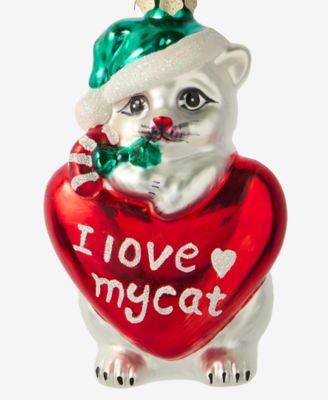 Pets Glass Cat Ornament, Macy's Exclusive