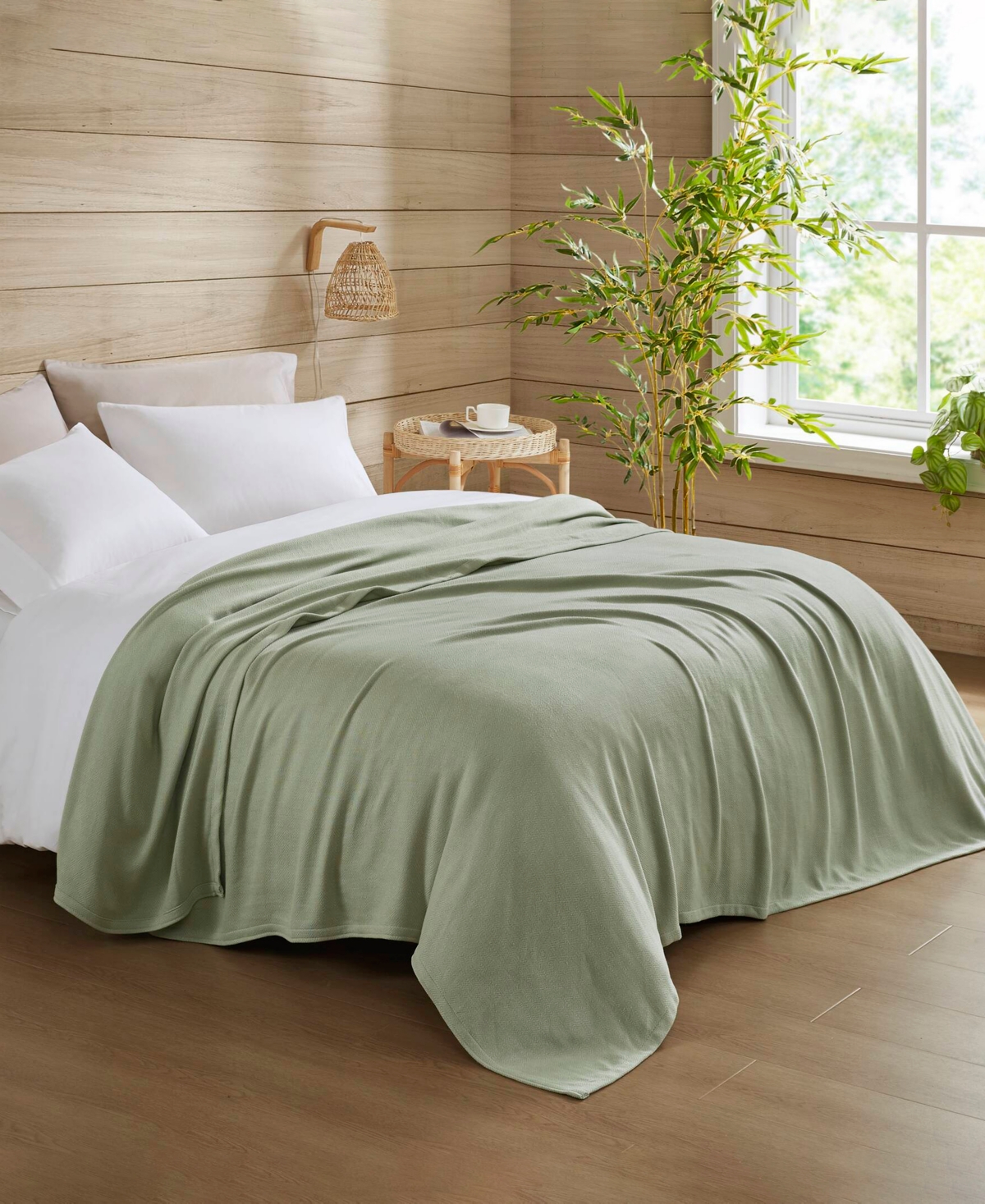 Madison Park Lightweight Breathable Blanket, Twin In Green